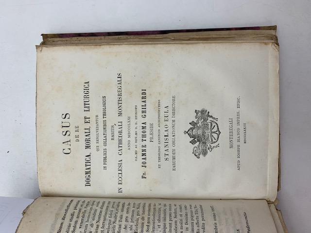 Casus de re dogmatica, morali et liturgica qui resolvebantur in publicis collationibus theologicis